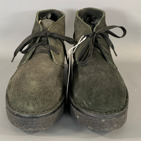 VISVIM Size 9 Black Forest Green Suede Ankle Boots