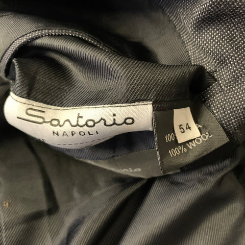 SARTORIO Chest Size 44 Grey White Speckled Wool Double Breasted Suit
