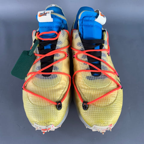 OFF-WHITE x NIKE 2020 Size 12.5 Vapor Street Yellow Black Color Block Lace-Up Sneakers