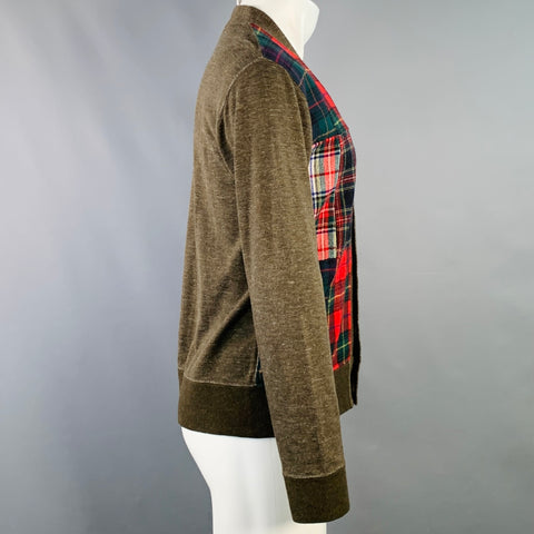 COMME des GARCONS HOMME Size XS Multi Color Patchwork Cotton Wool Cardigan
