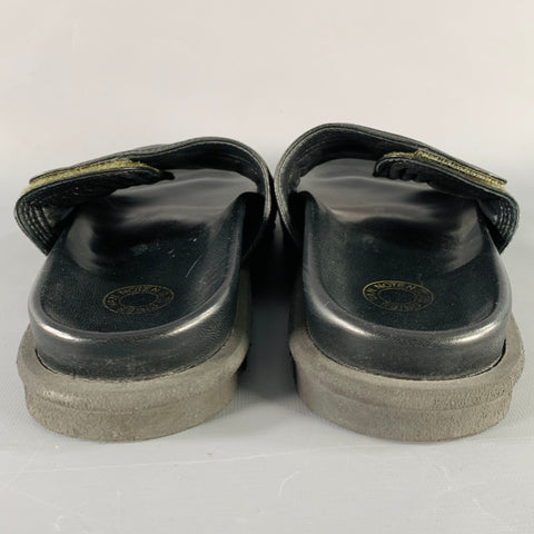 Sandales DRIES VAN NOTEN T. 38 en cuir matelassé noir