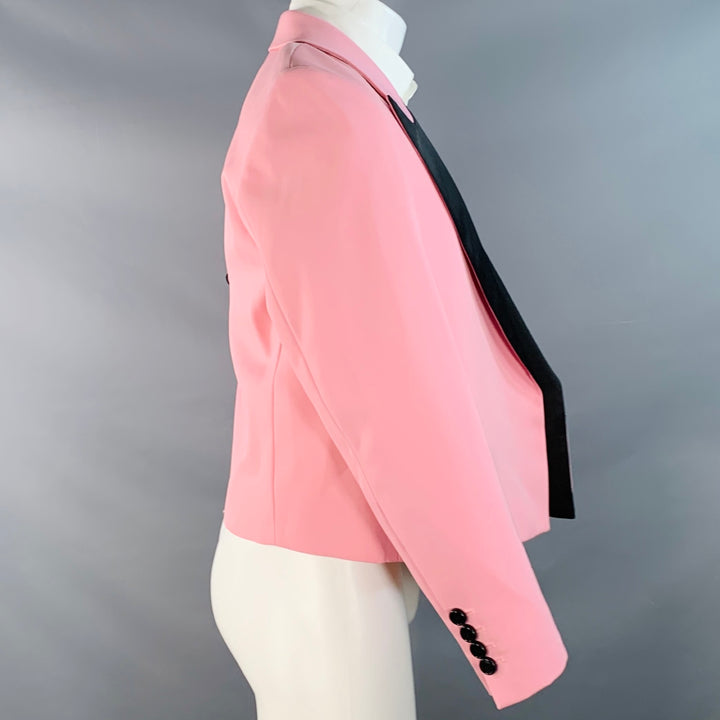 AMI by ALEXANDRE MATTIUSSI Size 34 Rose Black Wool Peak Lapel Sport Coat