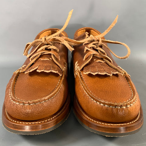 YUKETEN Size 11 Brown Leather Blucher Loafers