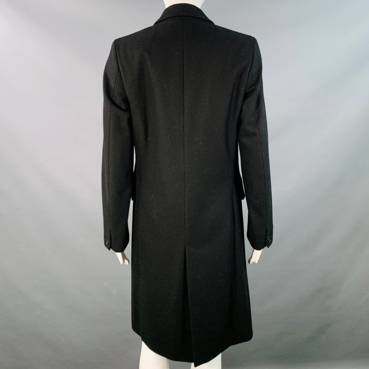 ANN DEMEULEMEESTER Size M Black Wool Shawl Collar Coat