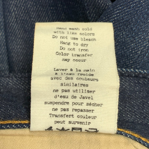 RAG & BONE Size 30 Navy Contrast Stitch Cotton Straight Selvedge Jeans