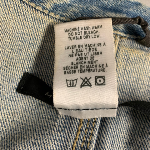 MARC by MARC JACOBS Size 4 Blue Cotton Distressed Jacket