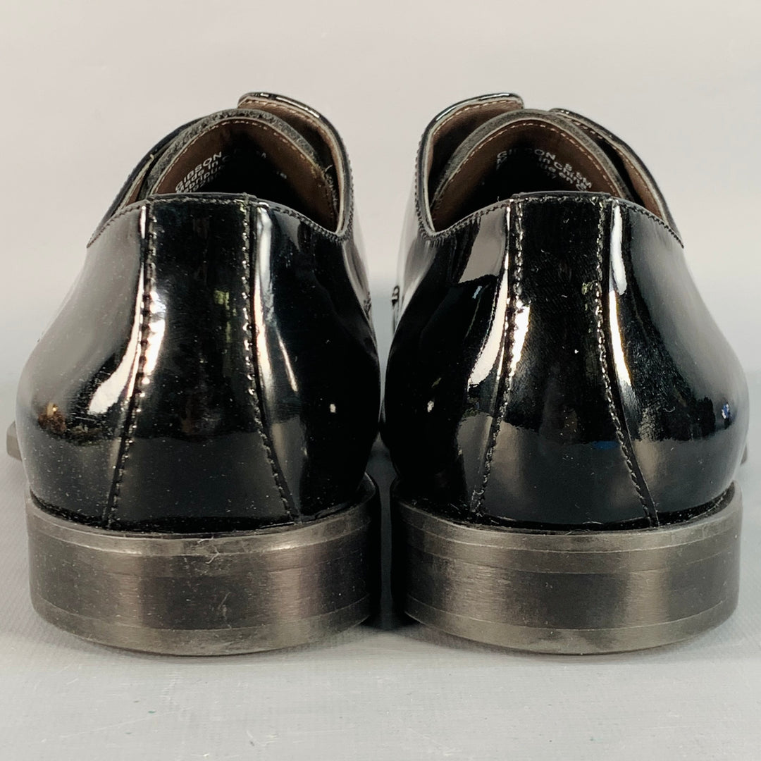 SAKS FIFTH AVENUE Size 8.5 Gibson Black Patent Leather Derby Lace-Up Shoes
