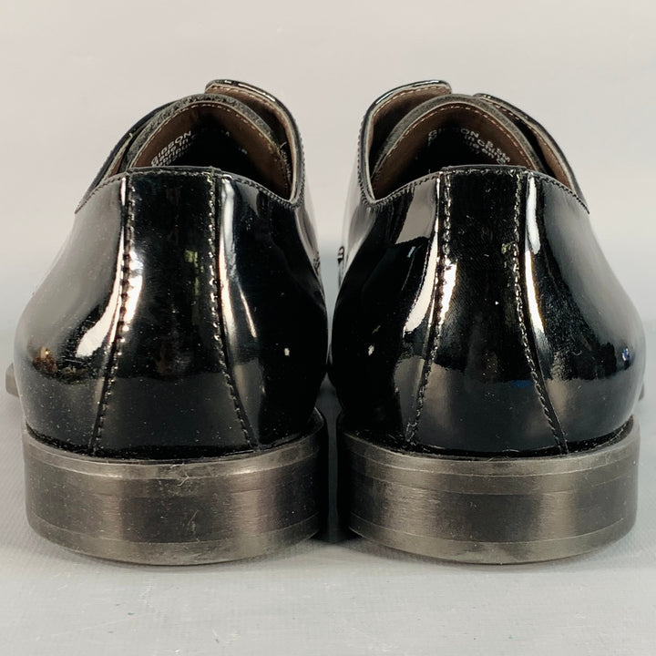 SAKS FIFTH AVENUE Size 8.5 Gibson Black Patent Leather Derby Lace-Up Shoes