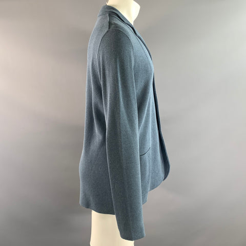 MAURIZIO BALDASSARI Chest Size 40 Size M Blue Cotton Cardigan Jacket