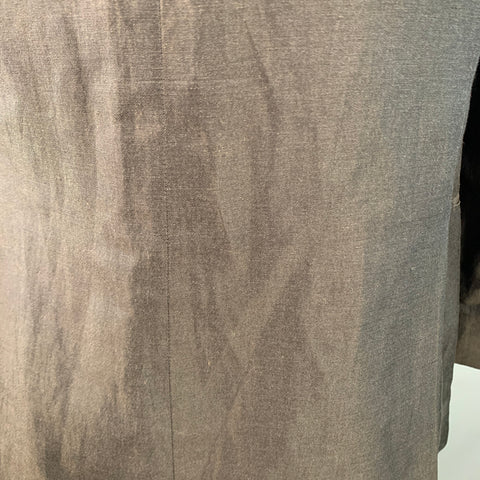 ERMENEGILDO ZEGNA Veste sport en twill de soie et lin marron taille 44 Regular