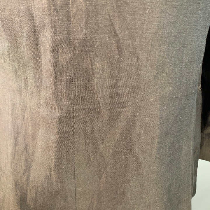 ERMENEGILDO ZEGNA Size 44 Regular Brown Silk Linen Twill Sport Coat