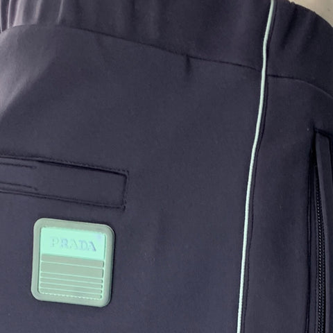 PRADA Size L Navy Polyamide Blend Sweatpants Casual Pants