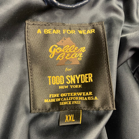 TODD SNYDER Size XXL Grey Brown Navy Houndstooth Wool Jacket