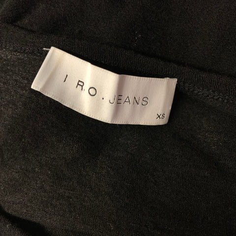 IRO Size XS Black Silver Hardware Lyocel polyurethane See Through T-shirt