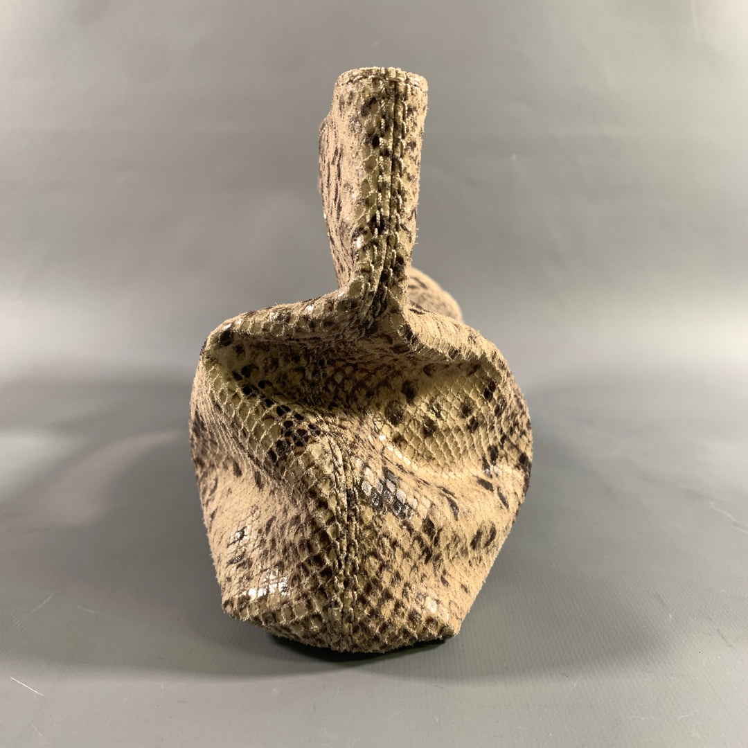 MICHAEL KORS Tan Brown Snakeskin Clutch Bags