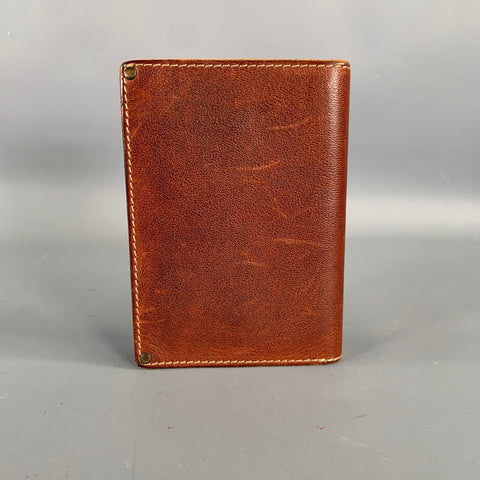 RRL by RALPH LAUREN Cognac Contrast Stitch Leather Wallet