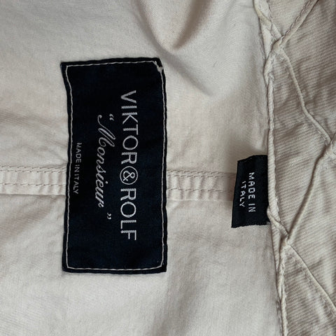 VIKTOR &amp; ROLF Taille 36 Veste à bouton unique en coton blanc cassé