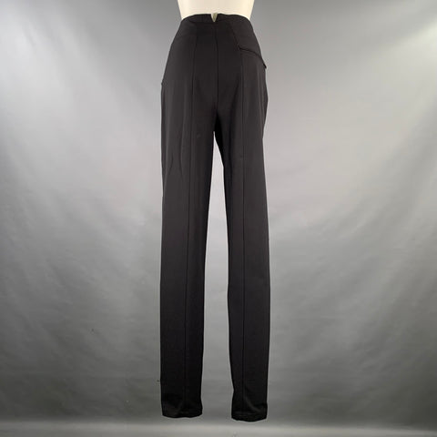 MARITHE+FRANCOIS GIRBAUD Size L Black Polyamide Blend Twill Dress Pants