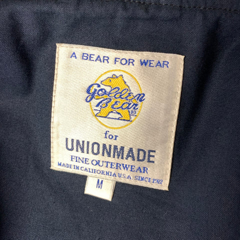 GOLDEN BEAR Size M Black Navy Color Block Cotton polyester Bomber Jacket