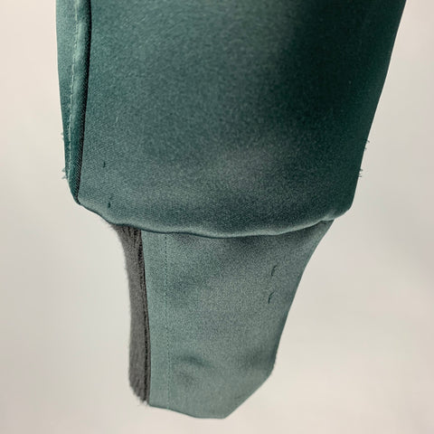 GOLDEN BEAR Size XS Green Black Satin Bomber Jacket