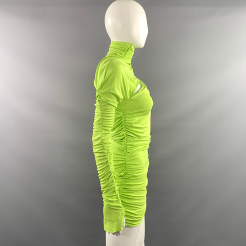 MUGLER Size S Green Viscose Knee Length Dress
