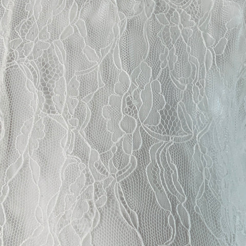 NEW ARRIVALS Size M White See Through Polyester Lace Bodysuit