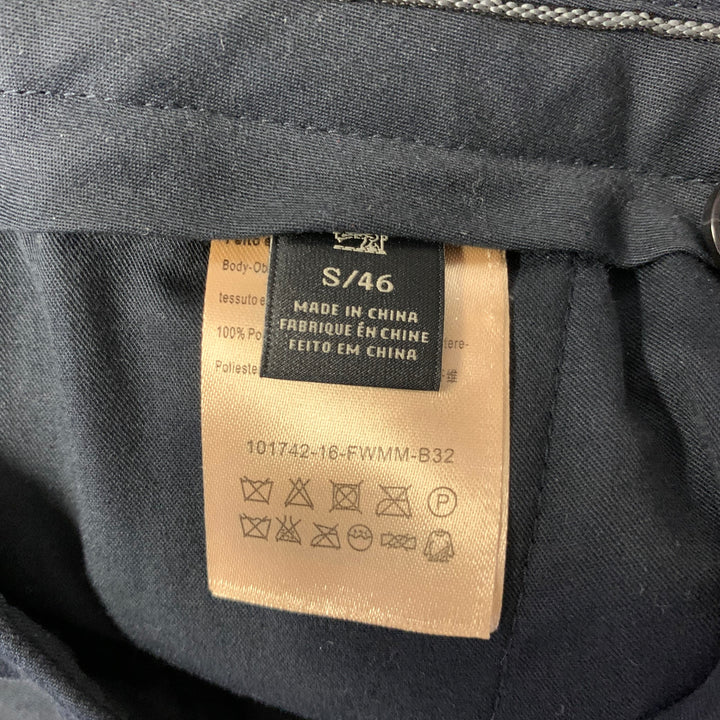 SCOTCH AND SODA Chest Size 38 Navy Velvet Polyester Peak Lapel Suit