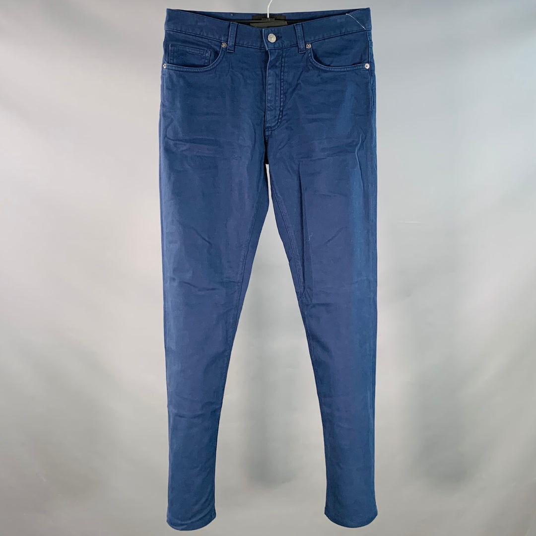 ERMENEGILDO ZEGNA Size 30 Navy Cotton Blend Jean Cut Casual Pants