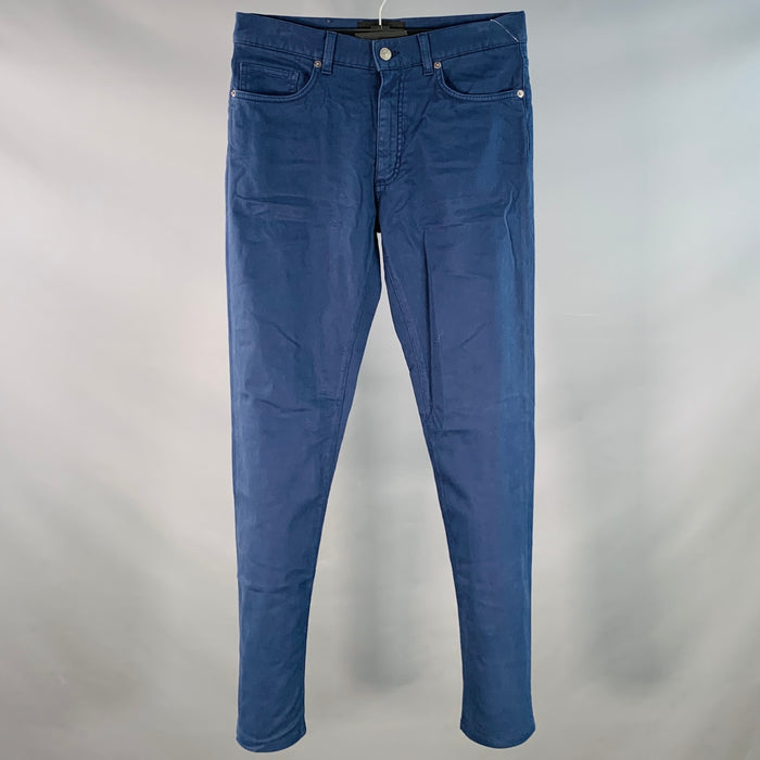 ERMENEGILDO ZEGNA Size 30 Navy Cotton Blend Jean Cut Casual Pants