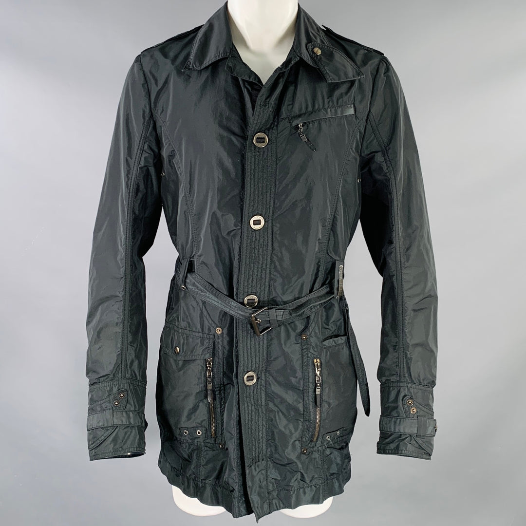 CoSTUME NATIONAL Size S Green Black Iridescent Polyester Jacket