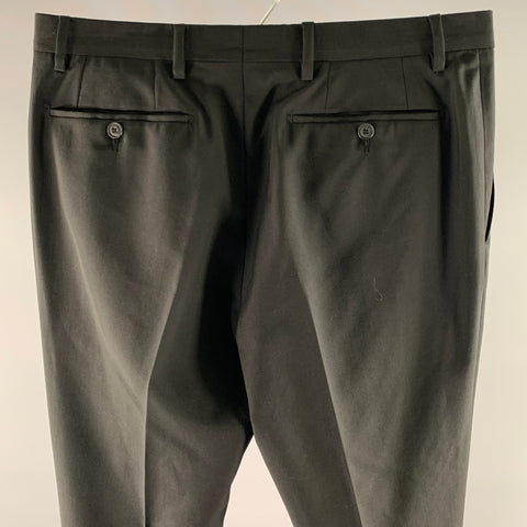BURBERRY Size 32 Black Wool Dress Pants