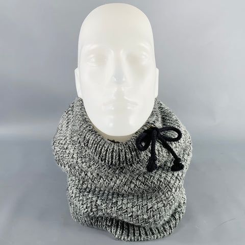 BICKLEY+MITCHELL Grey Black Knit Wool Blend Snood Scarf