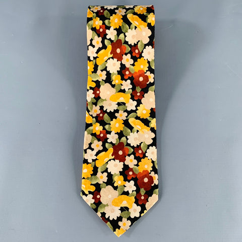 K SAN FRANCISCO Multi Color Floral Silk Tie