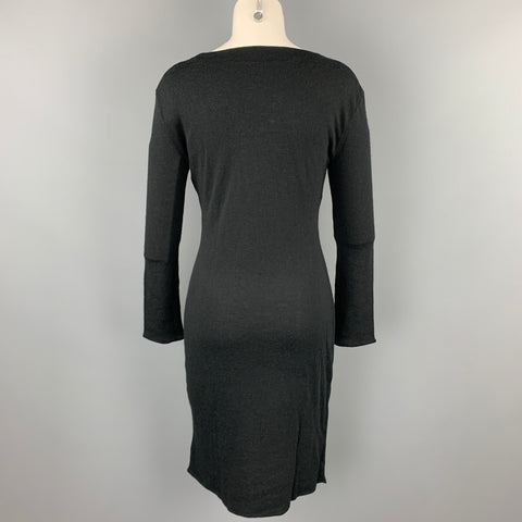 MAISON MARTIN MARGIELA Talla S Vestido suéter de viscosa / lana negro