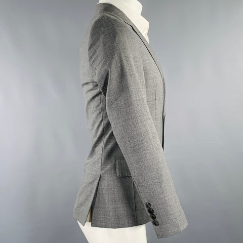 AMI Size 38 Grey Single Breasted Sport Coat