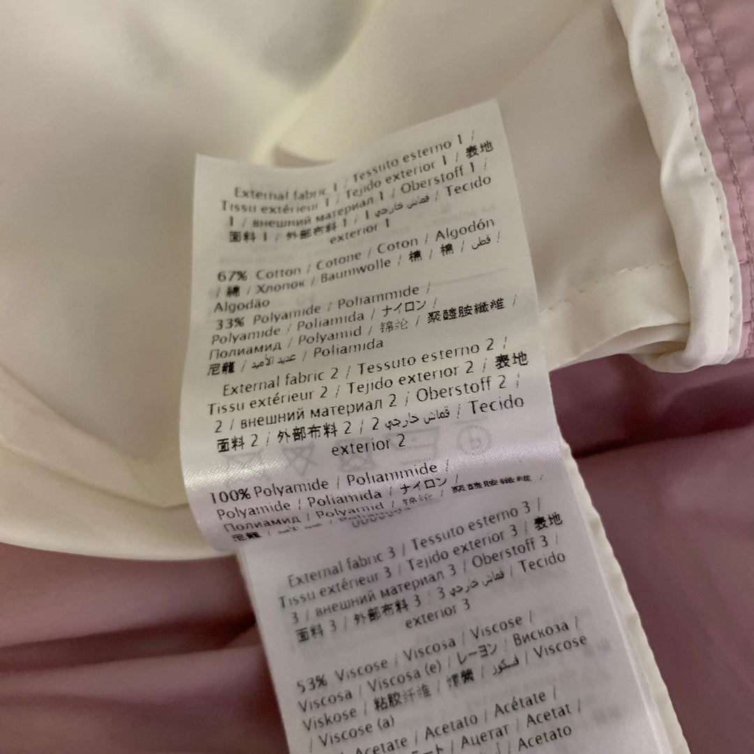 VALENTINO Size XL White Pink Polyamide Color Block Jacket
