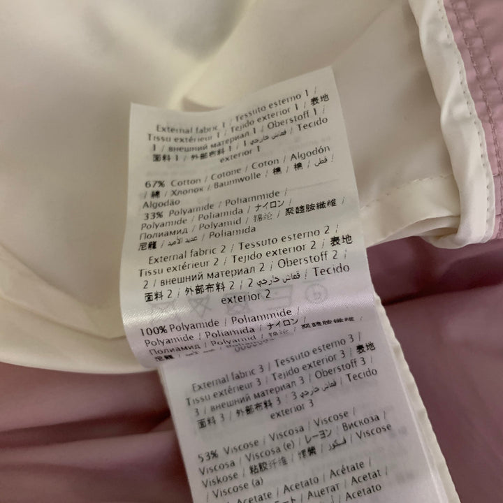 VALENTINO Size XL White Pink Polyamide Color Block Jacket