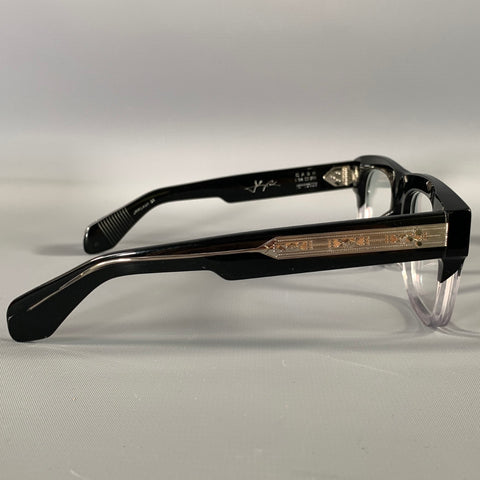 JACQUES MARIE MAGE Black Clear Acetate Glasses
