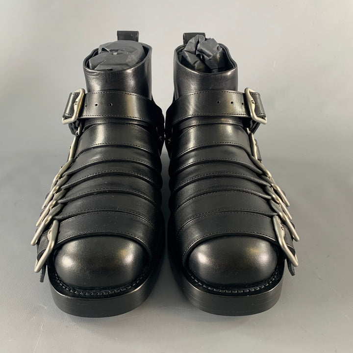 BURBERRY Size 8.5 Black Leather Pull On Boots