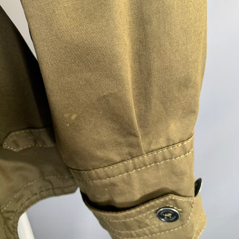 BURBERRY PRORSUM SS2012 Size 42 Green Olive Cotton Parka Coat