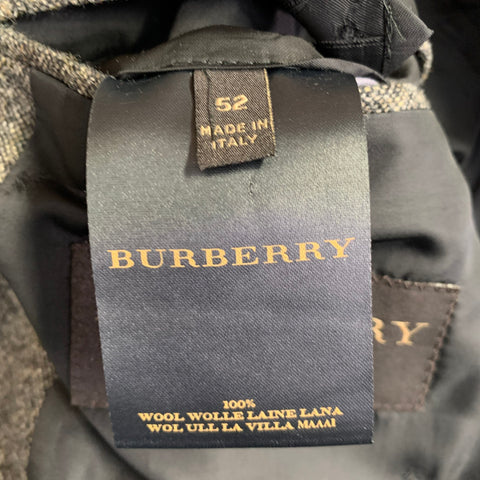 BURBERRY PRORSUM Size 42 Grey Black Heather Wool Notch Lapel Sport Coat