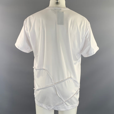 COMME des GARCONS HOMME PLUS SS2022 Size S White Polyester Crew Neck T Shirt