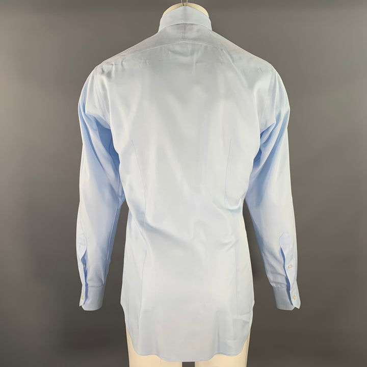 HAMILTON Size S Blue Light Blue Cotton Spread Collar Long Sleeve Shirt