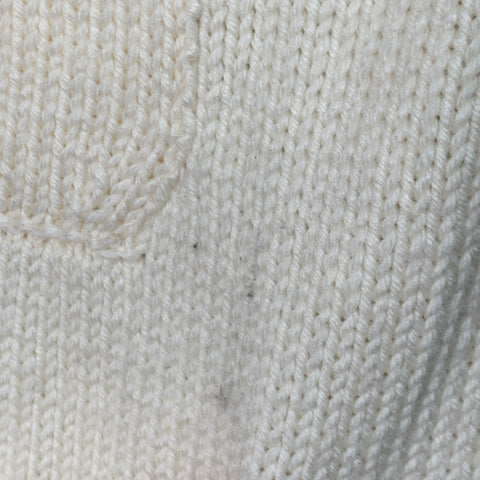 DIRK VAN SAENE Size M Cream Orange Beige Wool Knit Cardigan