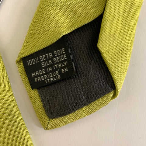 DOLCE & GABBANA Green Lime Jacquard Silk Tie