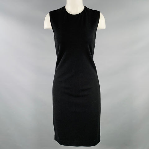 VINCE Size XS Black Viscose Blend Sleeveless Midi Dress
