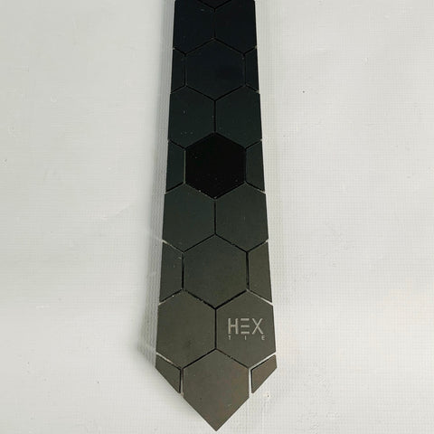 HEX TIE Honeycomb Black Acrylic Tie