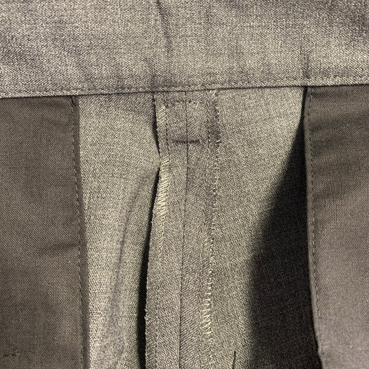 DSQUARED2 Size 32 Grey Charcoal Wool Blend Flat Front Dress Pants