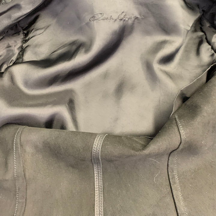 RICK OWENS Size 8 Black Lambskin Leather Biker Jacket