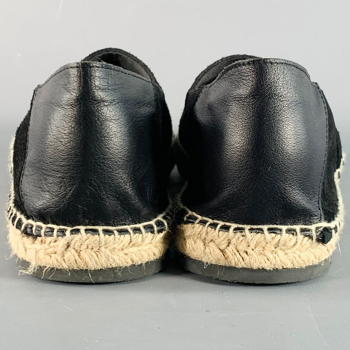 TODD SNYDER Size 11 Black Suede Slip On Espadrille Sneakers